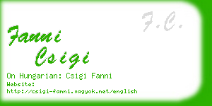 fanni csigi business card